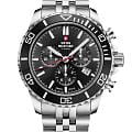 Swiss Military by Chrono Swiss Military by Chrono SM34103.01  SM34103.01 кварцевые мужские часы  черный циферблат, браслет нержавеющая сталь — вид спереди