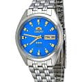 Orient Orient 3 Stars FAB00009L  FAB00009L механические мужские часы  голубой циферблат, браслет нержавеющая сталь — вид спереди