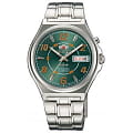 Orient Orient EM5M013F (FEM5M013F)  FEM5M013F механические мужские часы  зеленый циферблат, браслет  — вид спереди