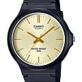 Casio Casio Collection MW-240-9E3  MW-240-9E3VEF кварцевые мужские часы  золотой циферблат, браслет пластик — вид спереди