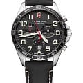 Victorinox Victorinox Fieldforce Chronograph 241852  241852 кварцевые мужские часы  черный циферблат, браслет кожаный — вид спереди