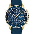Hugo Boss Hugo Boss Admiral HB1513965  HB1513965 кварцевые мужские часы  синий циферблат, браслет силикон — вид спереди