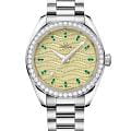 Omega Omega Seamaster Aqua Terra 220.55.34.20.60.002 Aqua Terra 22055342060002 механические женские часы  зеленый циферблат, браслет 18-каратное белое золото — вид спереди