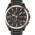 Hugo Boss Hugo Boss Grandmaster Sport Lux HB 1513885  HB1513885 кварцевые мужские часы  черный циферблат, браслет нержавеющая сталь с ip-покрытием — вид спереди