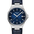 Certina Certina DS-7 Quartz C043.410.16.041.00  C0434101604100 кварцевые мужские часы  синий циферблат, браслет кожаный — вид спереди