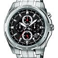 Casio Casio Edifice EF-328D-1A EF EF-328D-1A кварцевые мужские часы  черный циферблат, браслет нержавеющая сталь — вид спереди