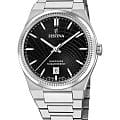 Festina Festina Swiss Made Rive F20051/6  F20051/6 кварцевые мужские часы  черный циферблат, браслет нержавеющая сталь — вид спереди