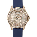 Guess Guess Dress Steel  GW0358L1  GW0358L1 кварцевые женские часы  золотой циферблат, браслет силикон — вид спереди