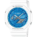Casio Casio G-Shock GA-2100WS-7ADR (GA-2100WS-7A) GA-2100 GA-2100WS-7A электронные мужские часы  голубой циферблат, браслет полимер — вид спереди