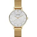  Skagen ANITA SKW2150  SKW2150 кварцевые женские часы  серый циферблат, браслет 18-каратное желтое золото — вид спереди