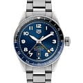 TAG Heuer TAG Heuer Autavia WBE511A.BA0650  WBE511A.BA0650 механические мужские часы  синий циферблат, браслет нержавеющая сталь — вид спереди