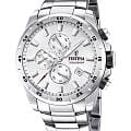 Festina Festina Chrono Sport F20463/1  F20463/1 кварцевые мужские часы  серебристый циферблат, браслет нержавеющая сталь 316l — вид спереди