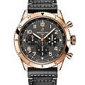 Breitling Breitling Super Avi B04 Chronograph GMT 46 P-51 Mustang RB04451A1B1X1  RB04451A1B1X1 механические мужские часы  антрацитовый циферблат, браслет кожаный — вид спереди