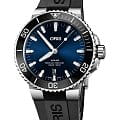 Oris Oris Aquis 01 733 7730 4135-07 4 24 64EB  01 733 7730 4135-07 4 24 64EB механические мужские часы  синий циферблат, браслет каучук — вид спереди
