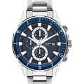 Lee Cooper Lee Cooper LC07627.390  LC07627.390 кварцевые мужские часы  синий циферблат, браслет нержавеющая сталь — вид спереди
