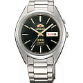 Orient Orient AB00006B (FAB00006B)  AB00006B механические мужские часы  черный циферблат, браслет  — вид спереди