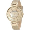 Anne Klein Anne Klein Classic  1012GMGD  1012GMGD кварцевые женские часы  желтый циферблат, браслет кожа + текстиль — вид спереди
