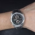 Casio Casio Edifice EF-328D-1A кварцевые мужские часы часы, крупный план черный циферблат