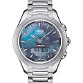 Tissot Tissot T-Touch Lady Solar T075.220.11.101.01 T Touch T0752201110101 кварцевые женские часы  перламутровый циферблат, браслет нержавеющая сталь — вид спереди