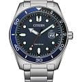 Citizen Citizen Eco-Drive AW1761-89L  AW1761-89L кварцевые мужские часы  синий циферблат, браслет нержавеющая сталь — вид спереди