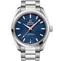 Omega Omega Seamaster Aqua Terra 220.10.38.20.03.002 Aqua Terra 22010382003002 механические мужские часы  синий циферблат, браслет нержавеющая сталь — вид спереди