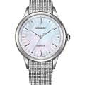 Citizen Citizen Citizen L EM1150-86D  EM1150-86D кварцевые женские часы  перламутровый циферблат, браслет нержавеющая сталь — вид спереди