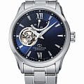 Orient Orient Star RE-AT0001L  RE-AT0001L механические мужские часы  синий циферблат, браслет нержавеющая сталь — вид спереди