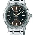Seiko Seiko Presage SRPL09J1  SRPL09J1 механические мужские часы  черный циферблат, браслет нержавеющая сталь — вид спереди