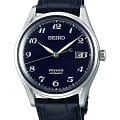Seiko Seiko Presage SJE077J1  SJE077J1 механические мужские часы  синий циферблат, браслет кожаный — вид спереди