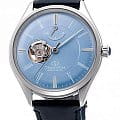 Orient Orient Star RE-AT0203L  RE-AT0203L механические мужские часы  голубой циферблат, браслет кожаный — вид спереди
