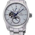 Orient Orient Star RE-AY0002S0 (RE-AY0002S00B)  RE-AY0002S00B механические мужские часы  серебристый циферблат, браслет нержавеющая сталь — вид спереди