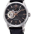 Orient Orient Star RE-AT0007N  RE-AT0007N механические мужские часы  антрацитовый циферблат, браслет кожаный — вид спереди