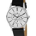 Jacques Lemans Jacques Lemans 1-1929H  1-1929H кварцевые мужские часы  серебристый циферблат, браслет кожаный — вид спереди