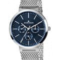Jacques Lemans Jacques Lemans 1-1950H  1-1950H кварцевые мужские часы  синий циферблат, браслет нержавеющая сталь — вид спереди