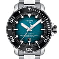 Tissot Tissot Seastar 2000 Professional Powermatic 80 T120.607.11.041.00 Seastar 2000 T1206071104100 механические мужские часы  зеленый циферблат, браслет нержавеющая сталь — вид спереди