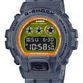 Casio Casio G-Shock DW-6900LS-1 лимитированной серии DW-6900LS-1ER электронные мужские часы  оранжевый циферблат, браслет пластик — вид спереди