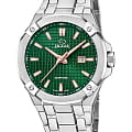 Jaguar Jaguar Diplomatic Quartz J1009/3  J1009/3 кварцевые мужские часы зеленый циферблат, браслет нержавеющая сталь — вид спереди