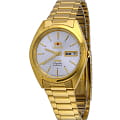 Orient Orient AB00008C (FAB00008C)  FAB00008C механические мужские часы  белый циферблат, браслет нержавеющая сталь + золото 18к — вид спереди