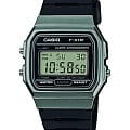 Casio Casio Collection  F-91WM-1BDF (F-91WM-1B)  F-91WM-1B кварцевые мужские часы   циферблат, браслет пластик — вид спереди