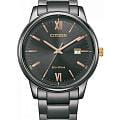 Citizen Citizen Eco-Drive BM6976-72E  BM6976-72E кварцевые мужские часы  черный циферблат, браслет нержавеющая сталь с ip-покрытием — вид спереди