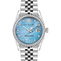 Philipp Plein Philipp Plein Date Superlative PWYAA0423  PWYAA0423 кварцевые женские часы  синий циферблат, браслет нержавеющая сталь — вид спереди