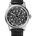 Aviator Aviator Douglas Day Date V.3.36.0.284.4  V.3.36.0.284.4 механические мужские часы  черный циферблат, браслет кожаный — вид спереди