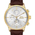 Slazenger Slazenger Multifunction SL.09.2124.2.02  SL.09.2124.2.02 кварцевые мужские часы  серебристый циферблат, браслет кожаный — вид спереди