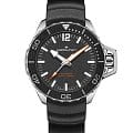 Hamilton Hamilton Khaki Navy Frogman Auto H77455330  H77455330 механические мужские часы  черный циферблат, браслет каучук — вид спереди