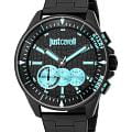 Just Cavalli Just Cavalli Leone JC1G348M0085  JC1G348M0085 кварцевые мужские часы черный циферблат, браслет нержавеющая сталь с pvd-покрытием — вид спереди