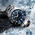 Mido Mido Ocean Star 600 Chronometer M026.608.11.041.01 механические мужские часы часы, крупный план синий циферблат