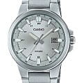 Casio Casio Collection MTP-E173D-7AVEF  MTP-E173D-7AVEF кварцевые мужские часы  серебристый циферблат, браслет нержавеющая сталь — вид спереди
