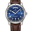 Breitling Breitling Aviator 8 Automatic Day & Date 41 A45330101C1X2  A45330101C1X2 механические мужские часы  синий циферблат, браслет кожаный — вид спереди
