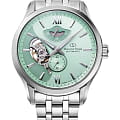 Orient Orient Star RE-AV0B11E  RE-AV0B11E механические мужские часы  зеленый циферблат, браслет нержавеющая сталь — вид спереди