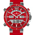 Jacques Lemans Jacques Lemans  Sport  1-1712D  1-1712D кварцевые мужские часы  красный циферблат, браслет силикон — вид спереди